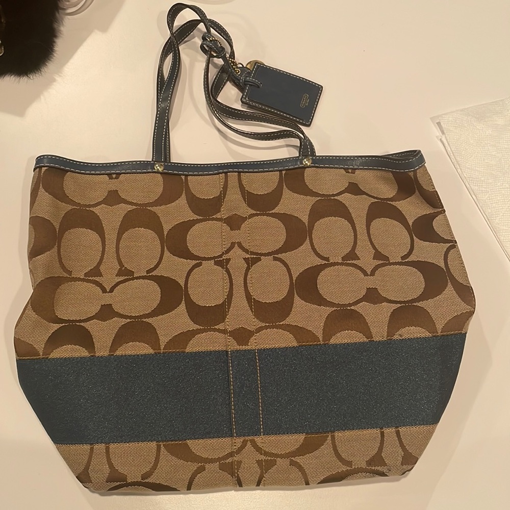 Coach tote blue